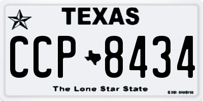 TX license plate CCP8434