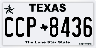 TX license plate CCP8436