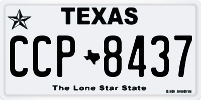 TX license plate CCP8437