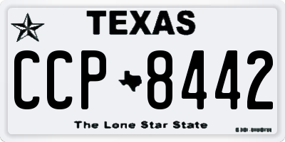 TX license plate CCP8442