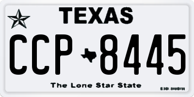 TX license plate CCP8445