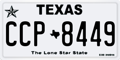 TX license plate CCP8449