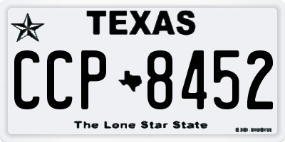 TX license plate CCP8452