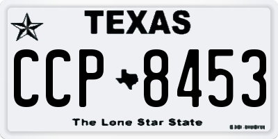 TX license plate CCP8453