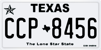 TX license plate CCP8456