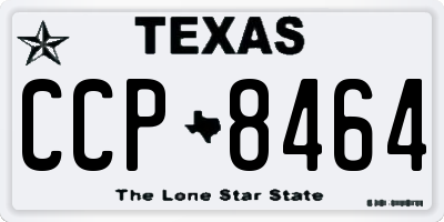 TX license plate CCP8464