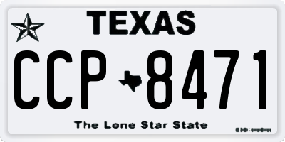 TX license plate CCP8471