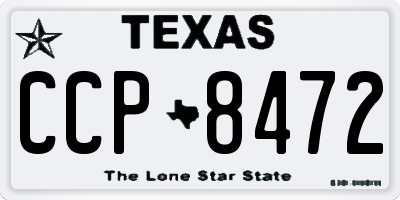 TX license plate CCP8472