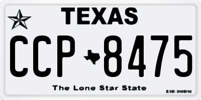 TX license plate CCP8475