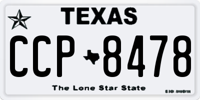 TX license plate CCP8478