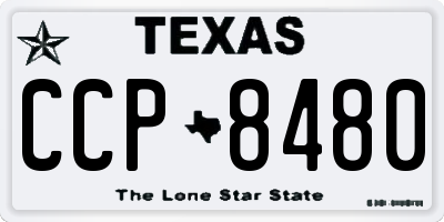 TX license plate CCP8480