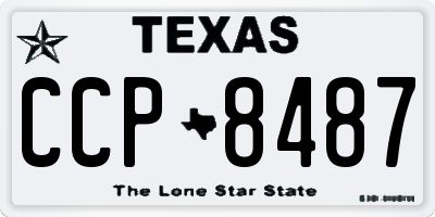 TX license plate CCP8487