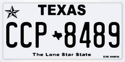 TX license plate CCP8489