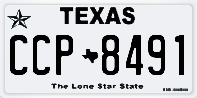 TX license plate CCP8491
