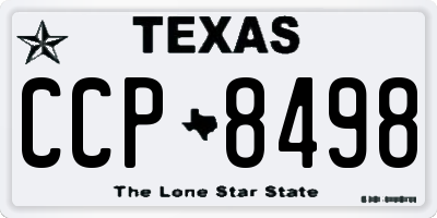 TX license plate CCP8498