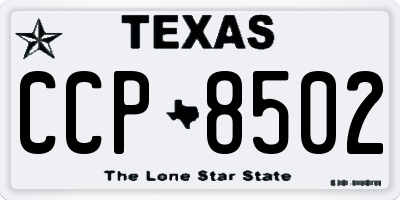 TX license plate CCP8502
