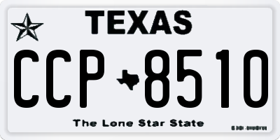 TX license plate CCP8510