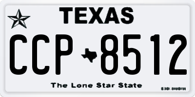 TX license plate CCP8512