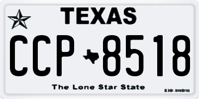 TX license plate CCP8518