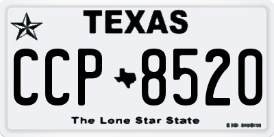 TX license plate CCP8520