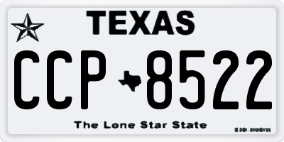 TX license plate CCP8522