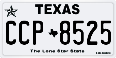TX license plate CCP8525