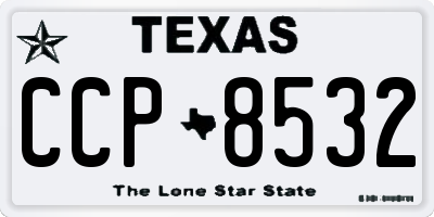 TX license plate CCP8532