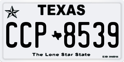 TX license plate CCP8539