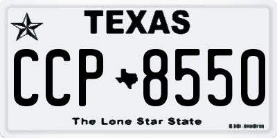 TX license plate CCP8550