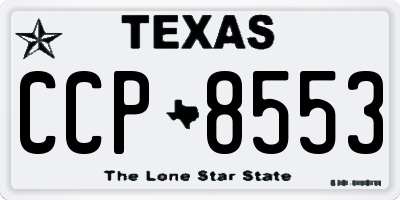 TX license plate CCP8553