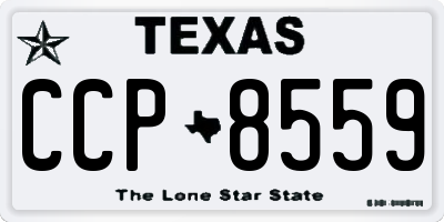 TX license plate CCP8559