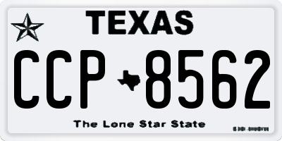 TX license plate CCP8562