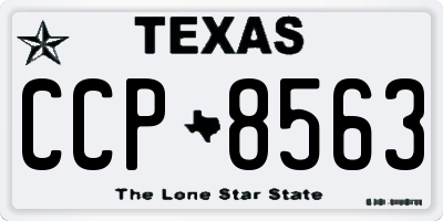 TX license plate CCP8563