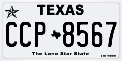 TX license plate CCP8567