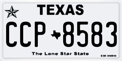 TX license plate CCP8583