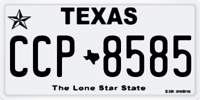 TX license plate CCP8585