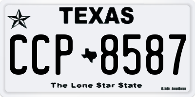 TX license plate CCP8587