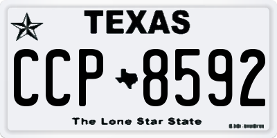 TX license plate CCP8592