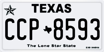TX license plate CCP8593