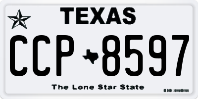 TX license plate CCP8597