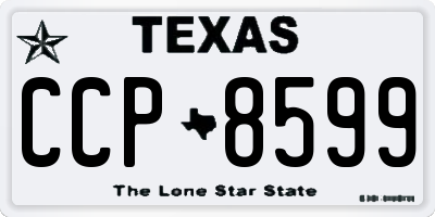 TX license plate CCP8599
