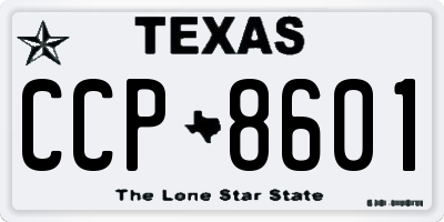 TX license plate CCP8601