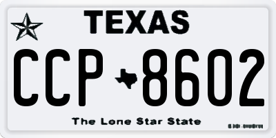 TX license plate CCP8602