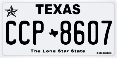 TX license plate CCP8607