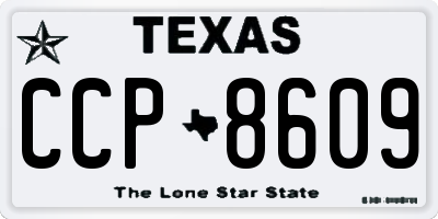 TX license plate CCP8609