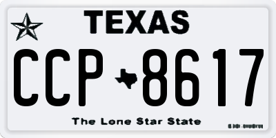 TX license plate CCP8617
