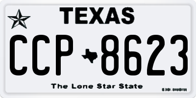 TX license plate CCP8623