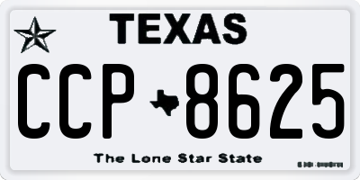 TX license plate CCP8625
