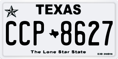 TX license plate CCP8627