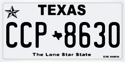 TX license plate CCP8630